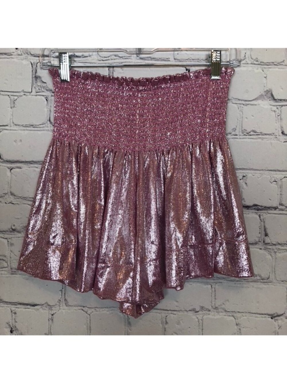 Queen Of Sparkles Swing Shorts Size S Pink Shimmer